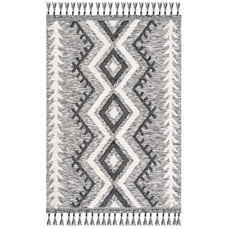 Safavieh 8 x 10 ft. Kenya Southwestern Hand Loomed Rectangle Rug Ivory & Black KNY462A-8